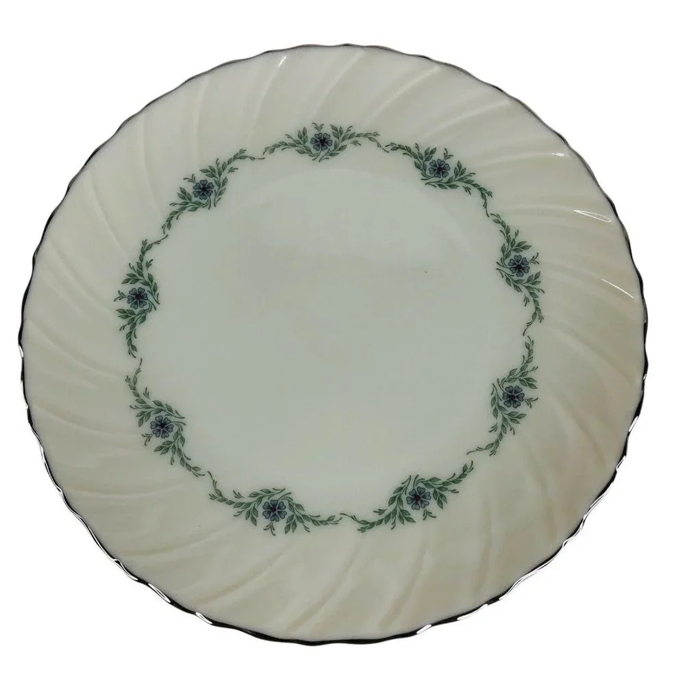 2‎ Lenox China Musette Salad Dessert Plates 7 7/8” Platinum Trim F507 VTG USA